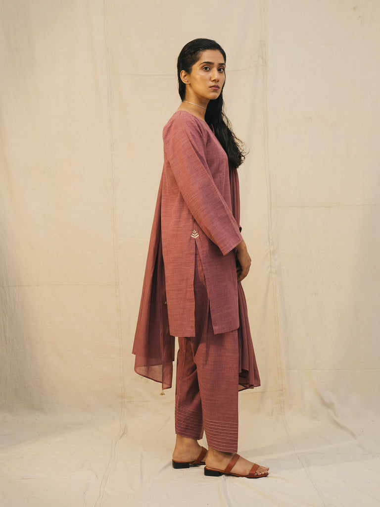 TILLA EMBROIDERED A-LINE KURTA WITH SHALWAR & DUPATTA