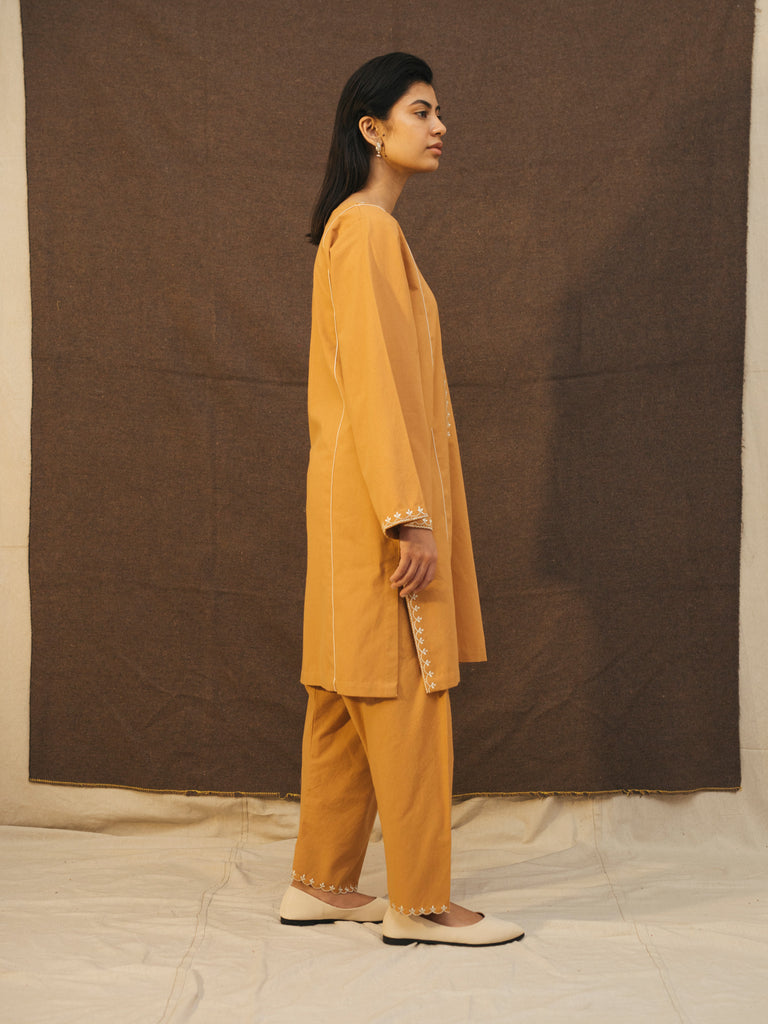 EMBROIDERED KURTA SHALWAR WITH PANELS