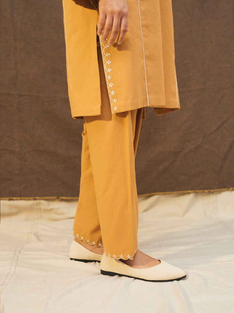 EMBROIDERED KURTA SHALWAR WITH PANELS