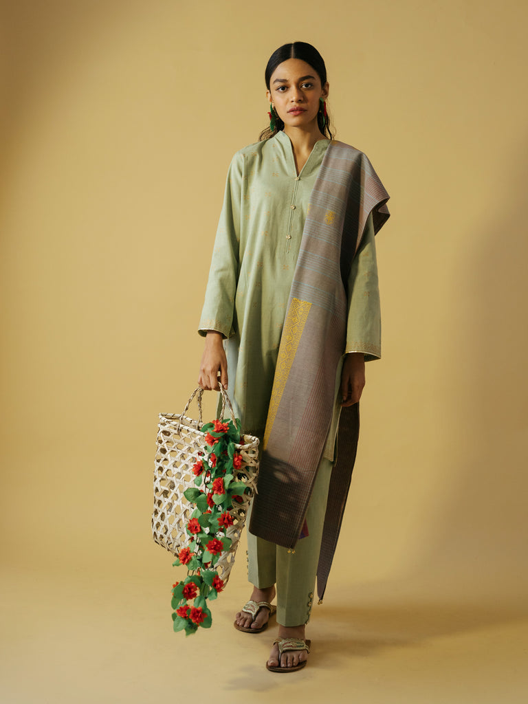 Block print kurta & pants