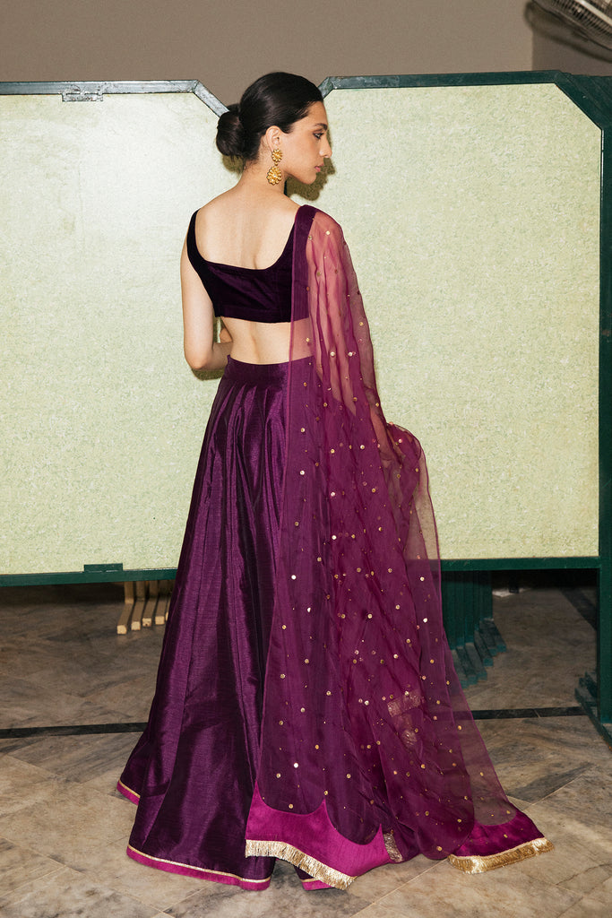 Velvet Choli & Jamni Lehnga